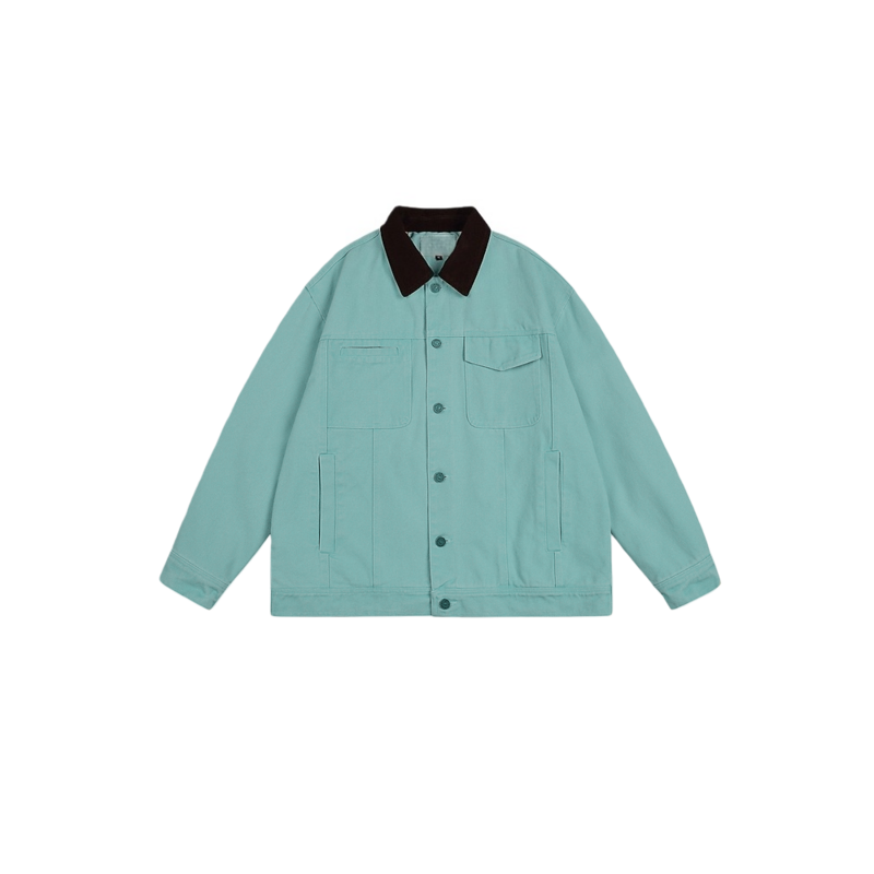 Color-Block Multi-Pocket Utility Jacket