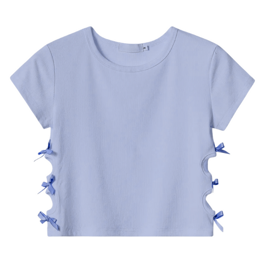 Hollow Butterfly Bow T-Shirt