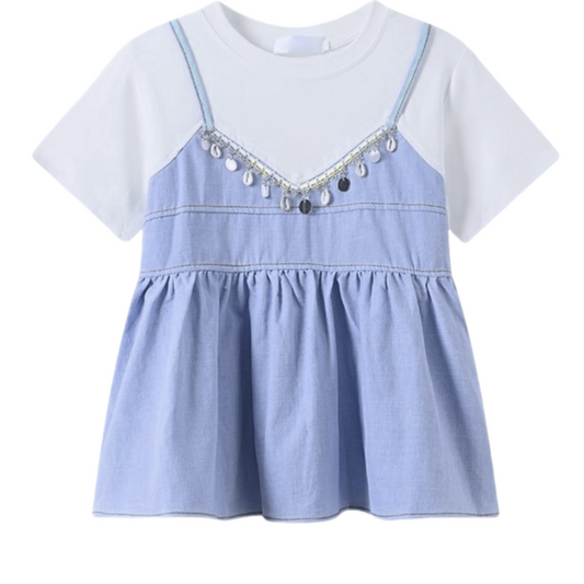 Patchwork Denim T-Shirt