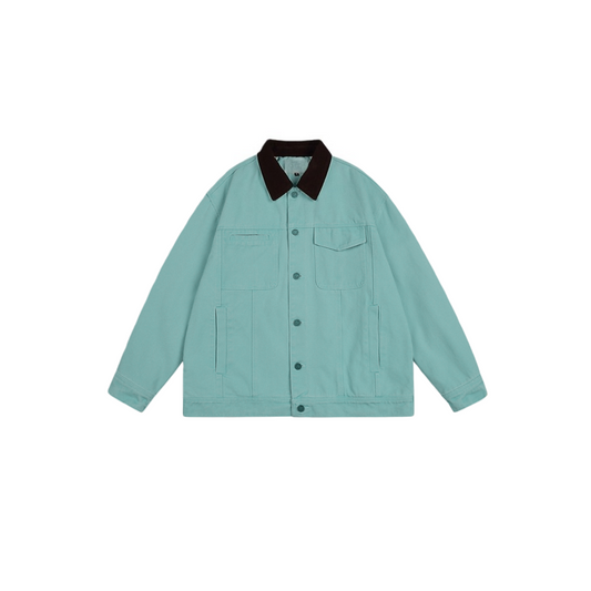Color-Block Multi-Pocket Utility Jacket